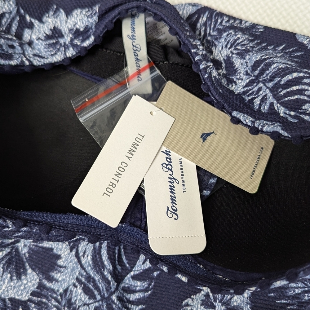 Tommy Bahama Suit Women One Piece Size 4 Chambray Blossom Blue Floral - Picture 8 of 11